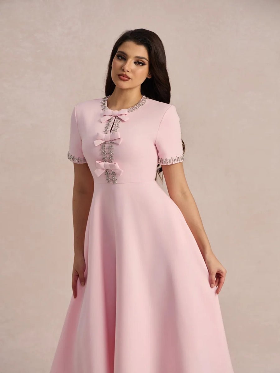 Alula Bow Knot Short Sleeve Dressmini dressCelidiorCelidiorCJLY287971701AZnull