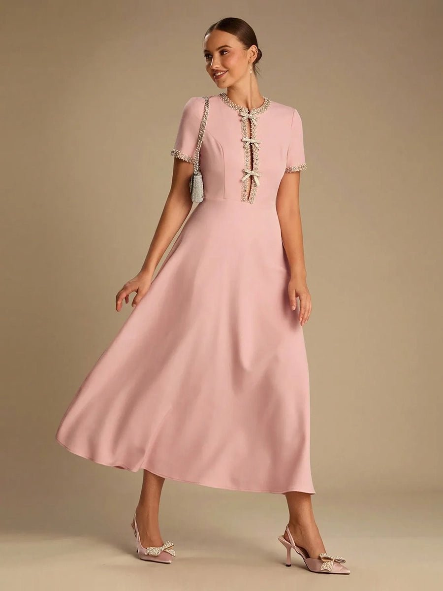 Alula Bow Knot Short Sleeve Dressmini dressCelidiorCelidiorCJLY287971701AZnull