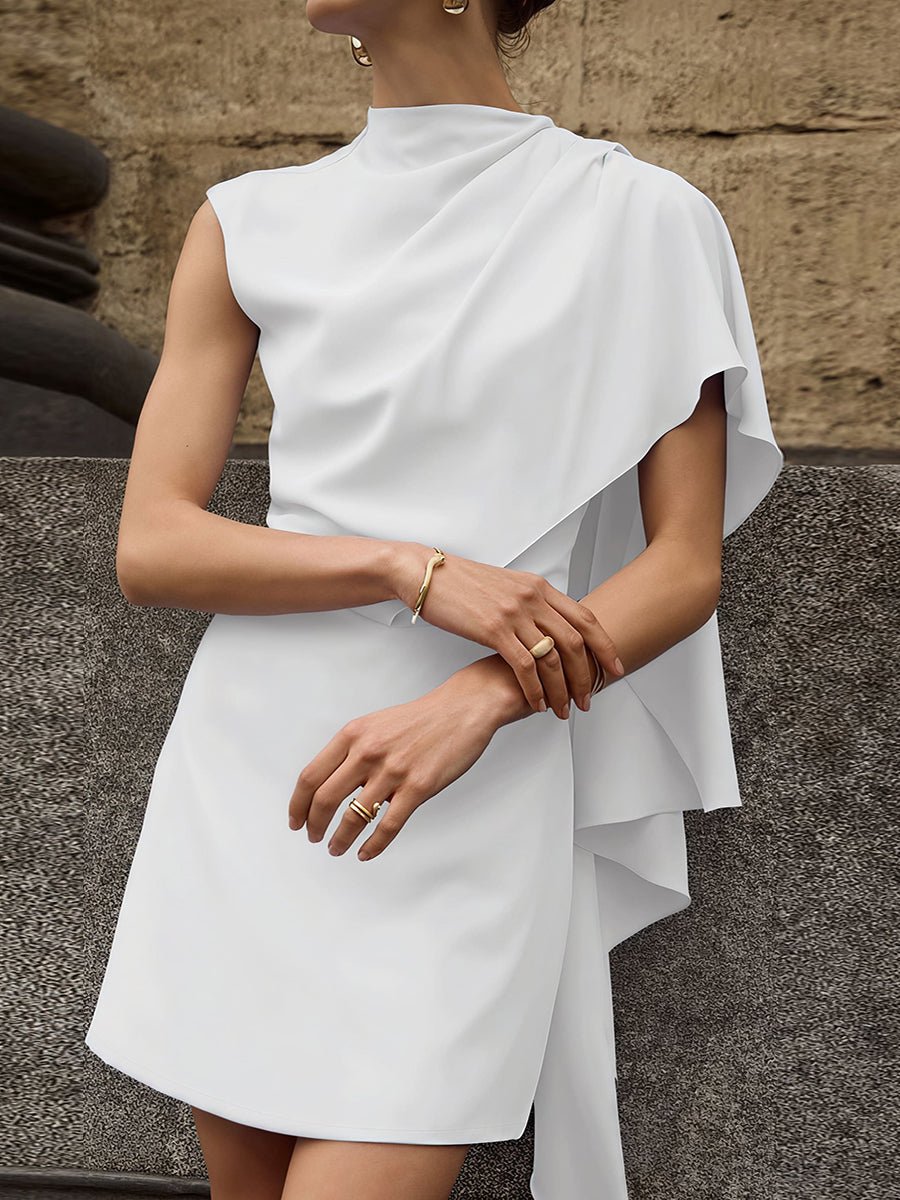 Alwen Irregular Sleeveless Waist Cinching Elegant Dressmini dressCelidiorCelidiorCJLY280887401AZ