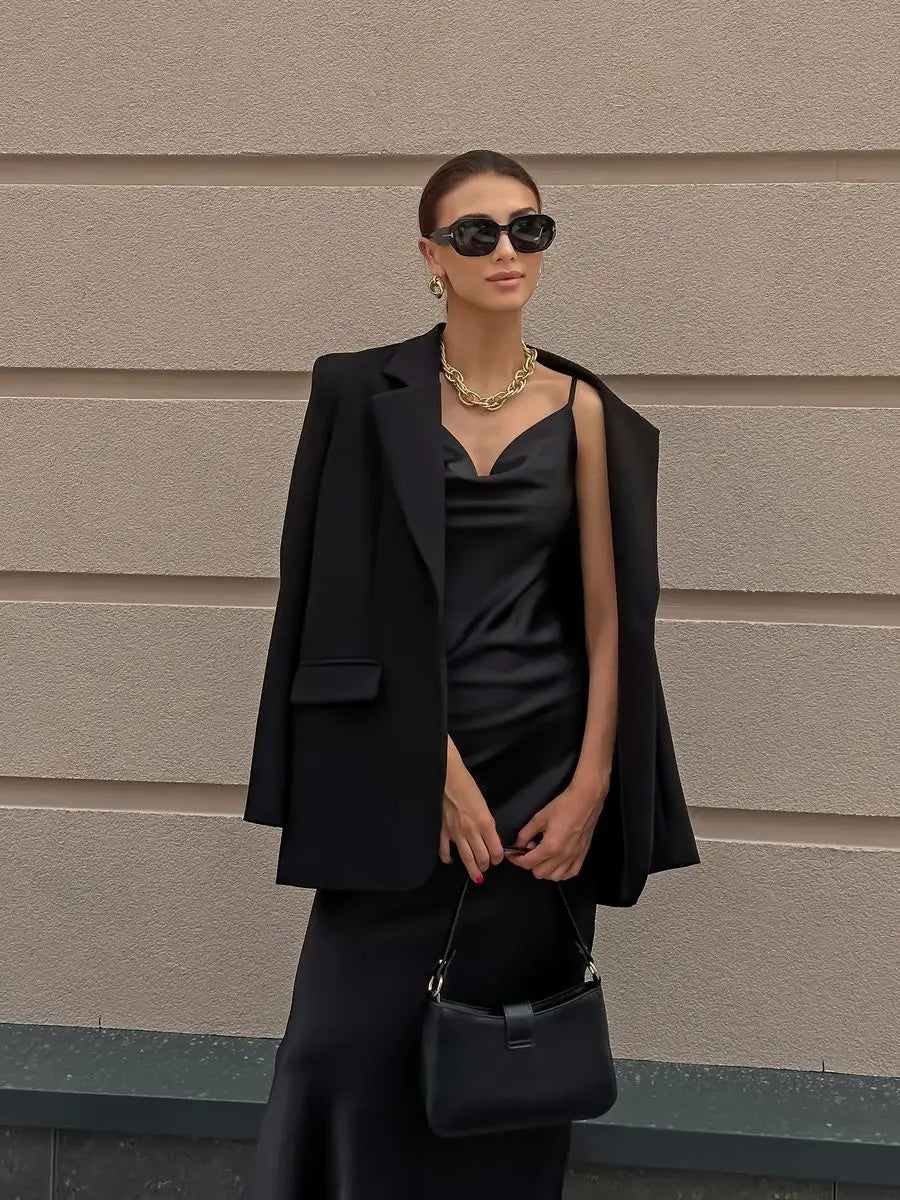Amara Satin Solid Color Swinging Collar Evening DressApparel & Accessories > Clothing > Dresses > Evening DressesCelidiorCelidiorCJLY179105305EVnull