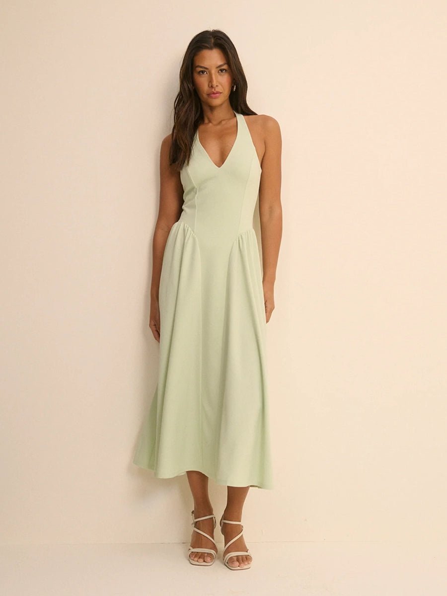 Ambali Evening Gown Halterneck Elegant Dressmidi dressCelidiorCelidiorCJLY283598701AZnull