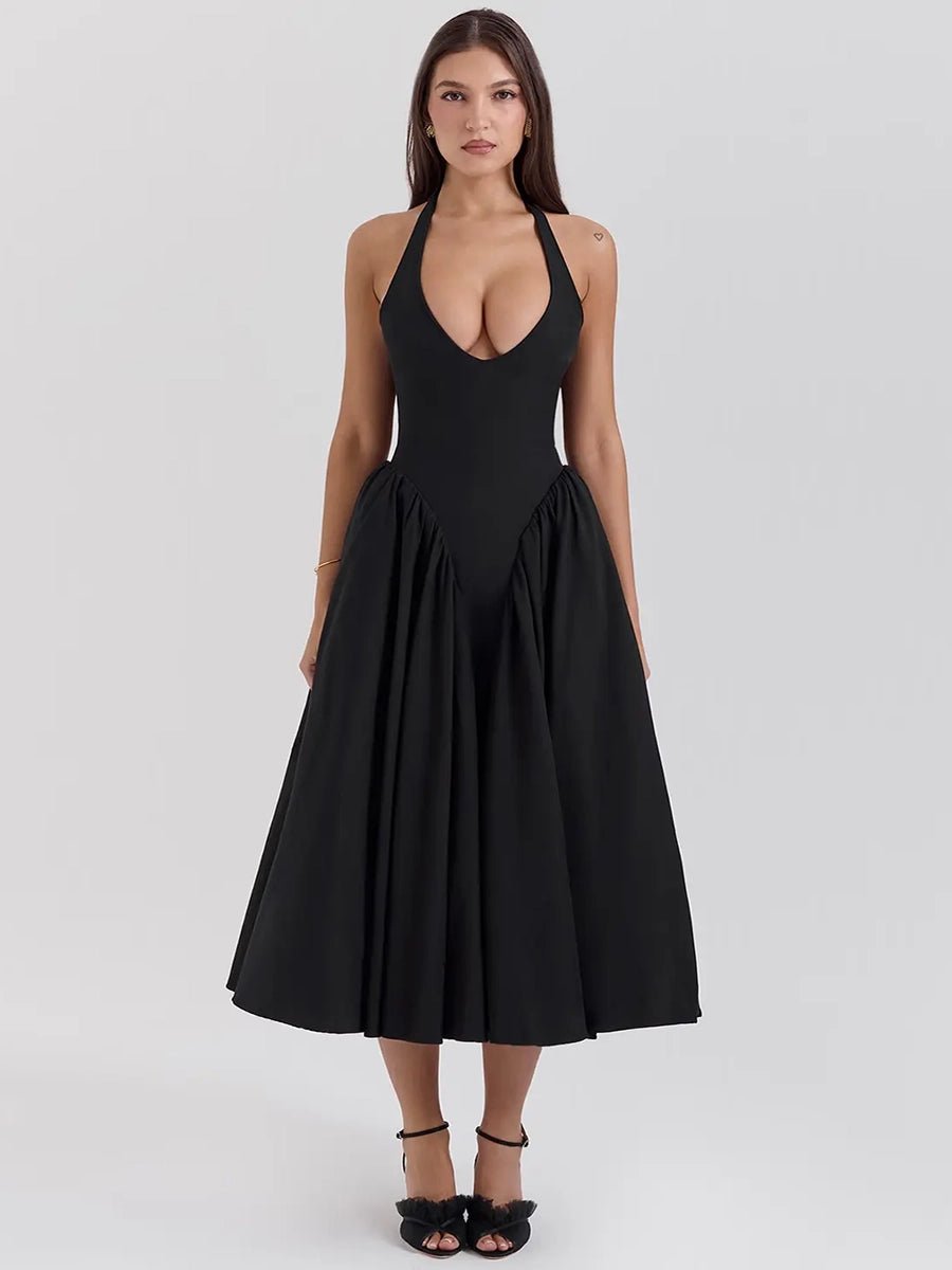 Ambali Evening Gown Halterneck Elegant Dressmidi dressCelidiorCelidiorCJLY283598707GTnull