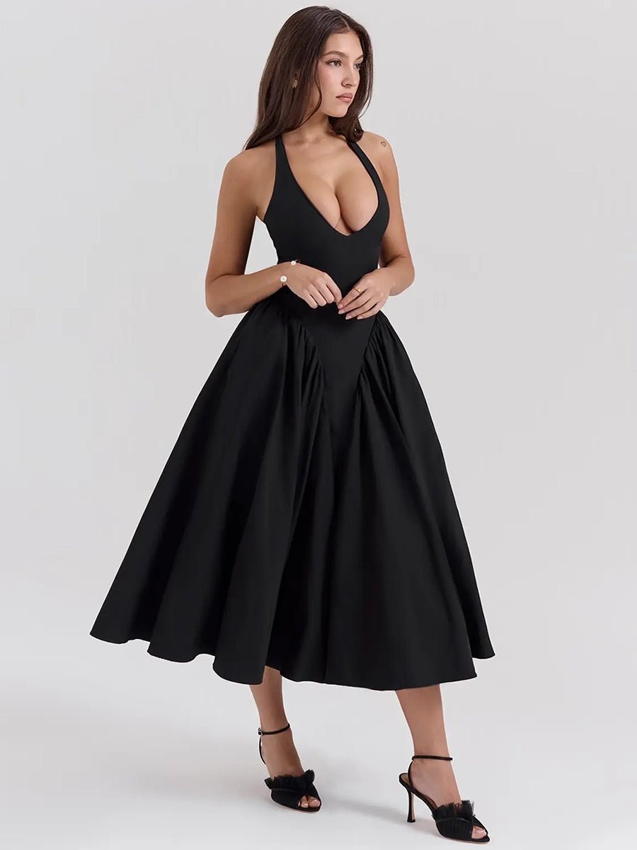 Ambali Evening Gown Halterneck Elegant Dressmidi dressCelidiorCelidiorCJLY283598707GTnull