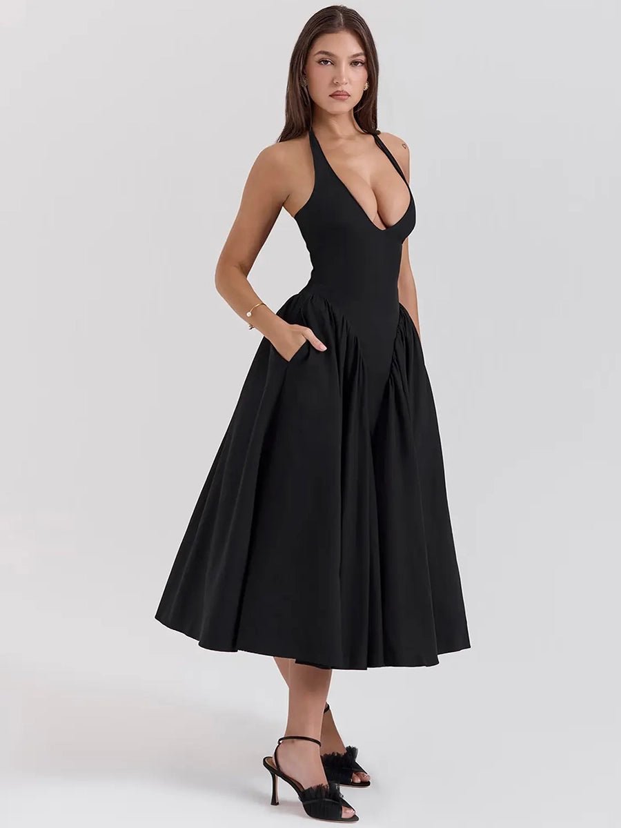 Ambali Evening Gown Halterneck Elegant Dressmidi dressCelidiorCelidiorCJLY283598707GTnull