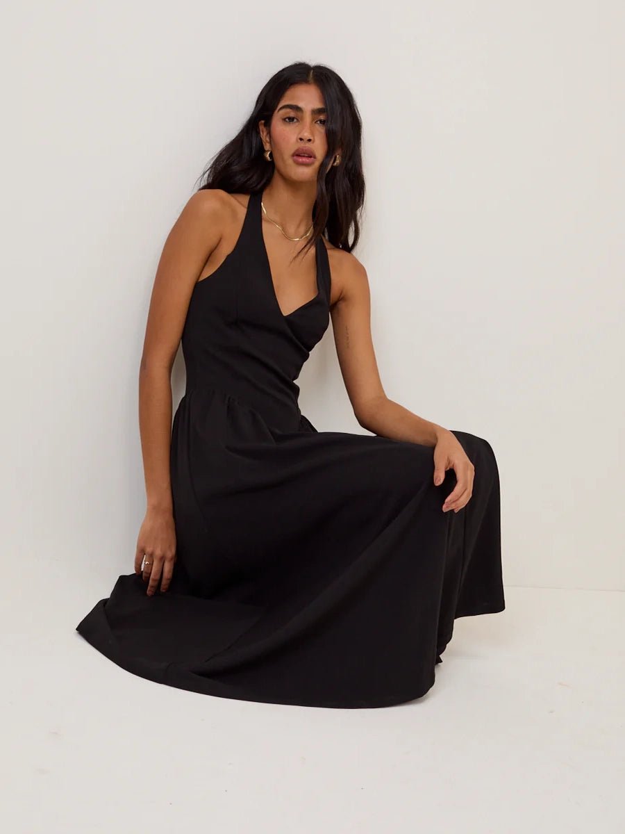 Ambali Evening Gown Halterneck Elegant Dressmidi dressCelidiorCelidiorCJLY283598707GTnull
