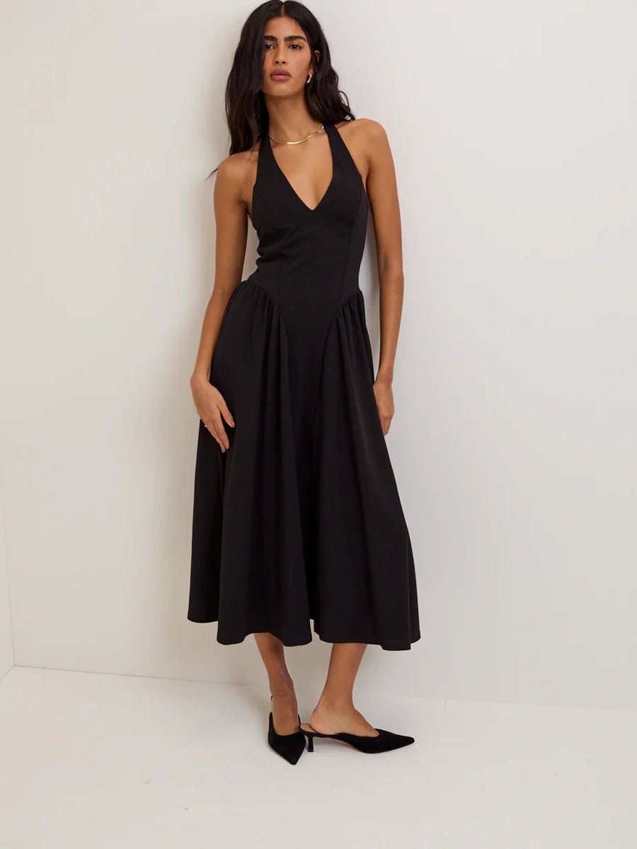 Ambali Evening Gown Halterneck Elegant Dressmidi dressCelidiorCelidiorCJLY283598707GTnull