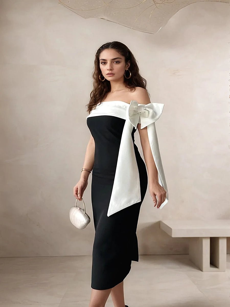 Anche Oblique Shoulder Bandage Niche Dressmidi dressCelidiorCelidiorCJLY216709505EV