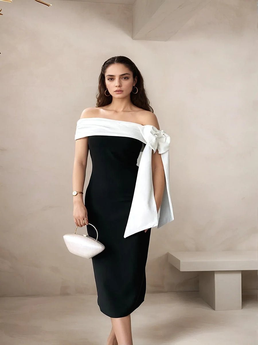 Anche Oblique Shoulder Bandage Niche Dressmidi dressCelidiorCelidiorCJLY216709505EV