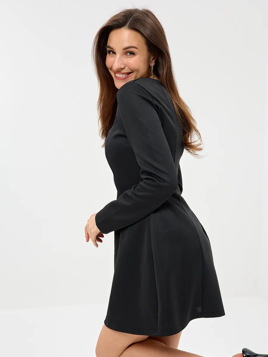 Andra Slim Fit Square Collar Long Sleeve Dressmini dressCelidiorCelidiorCJLY216322601AZnull