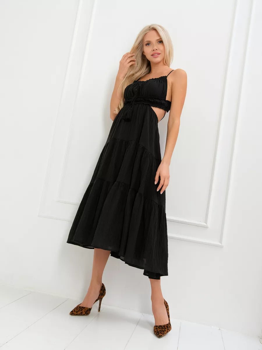 Aneurin Hollow Backless Stitching Big Swing Dressmidi dressCelidiorCelidiorCJLY202033529CXnull