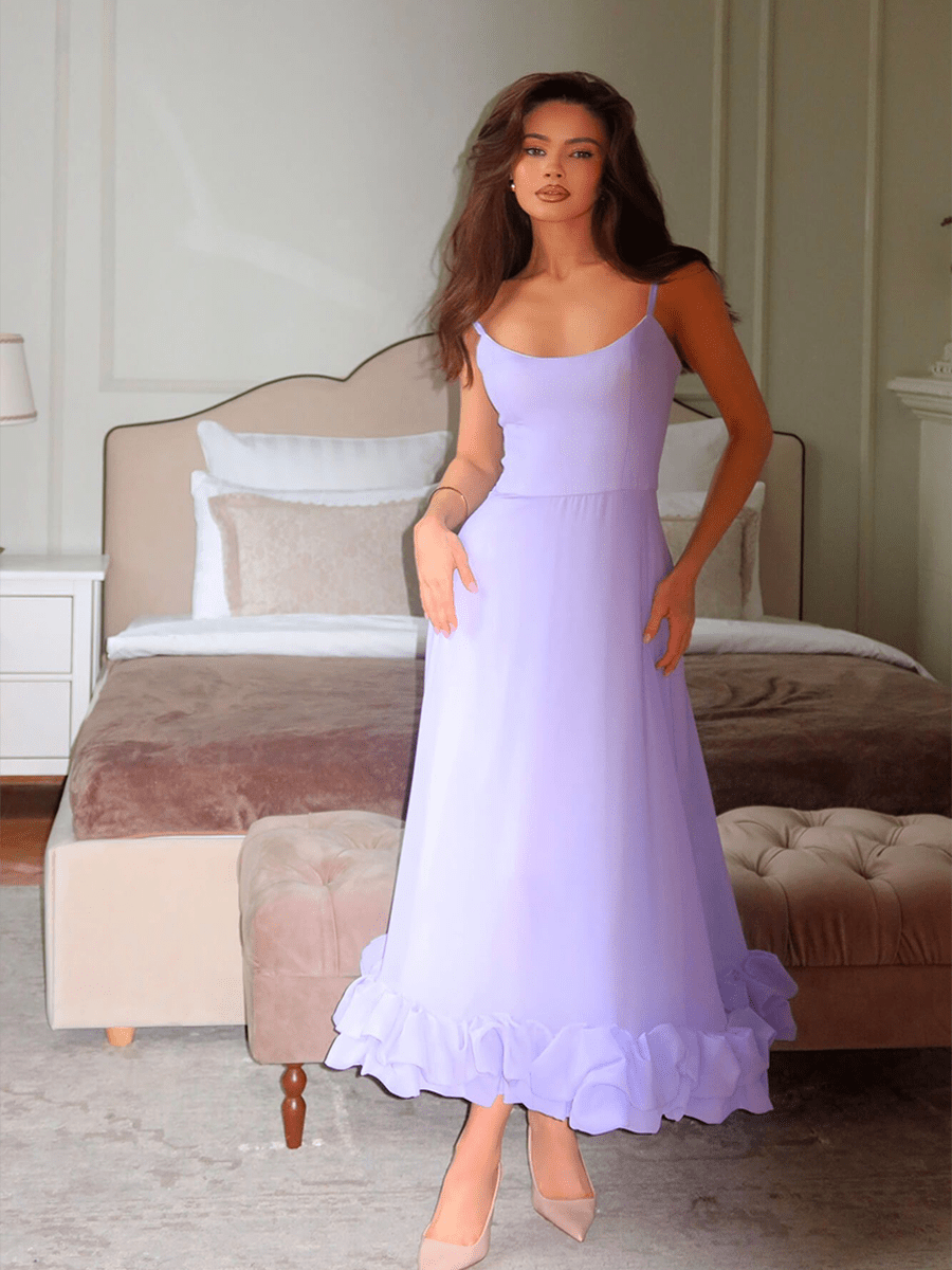 Aphrodite Flower Swing Three-dimensional Flower A- Line Dress - Celidior