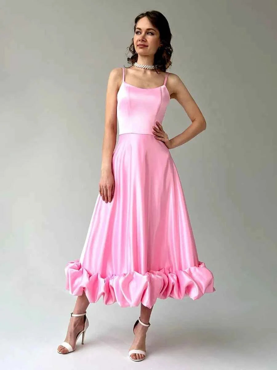 Aphrodite Flower Swing Three-dimensional Flower A- Line Dress - Celidior