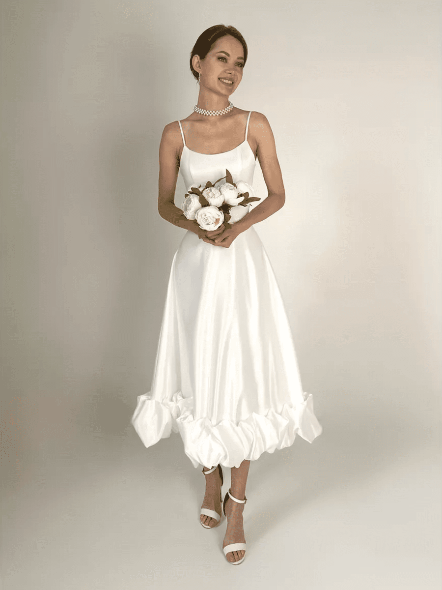 Aphrodite Flower Swing Three-dimensional Flower A- Line Dress - Celidior