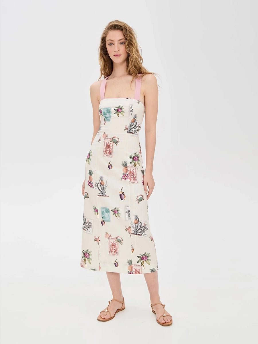 Aretzi Elegant Linen Open Back Slip Dressmidi dressCelidiorCelidiorCJLY285084301AZnull