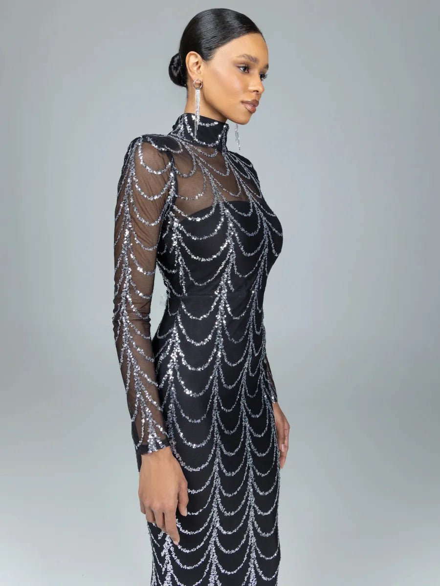 Arissa Sequins Long Sleeve Maxi DressApparel & Accessories > Clothing > Dresses > Maxi DressesCelidiorCelidiorCJWL154424701AZnull