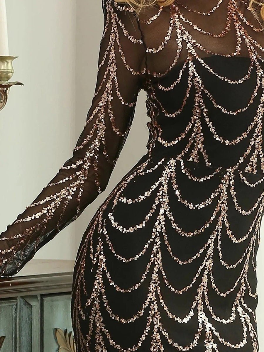 Arissa Sequins Long Sleeve Maxi DressApparel & Accessories > Clothing > Dresses > Maxi DressesCelidiorCelidiorCJWL154424705EVnull