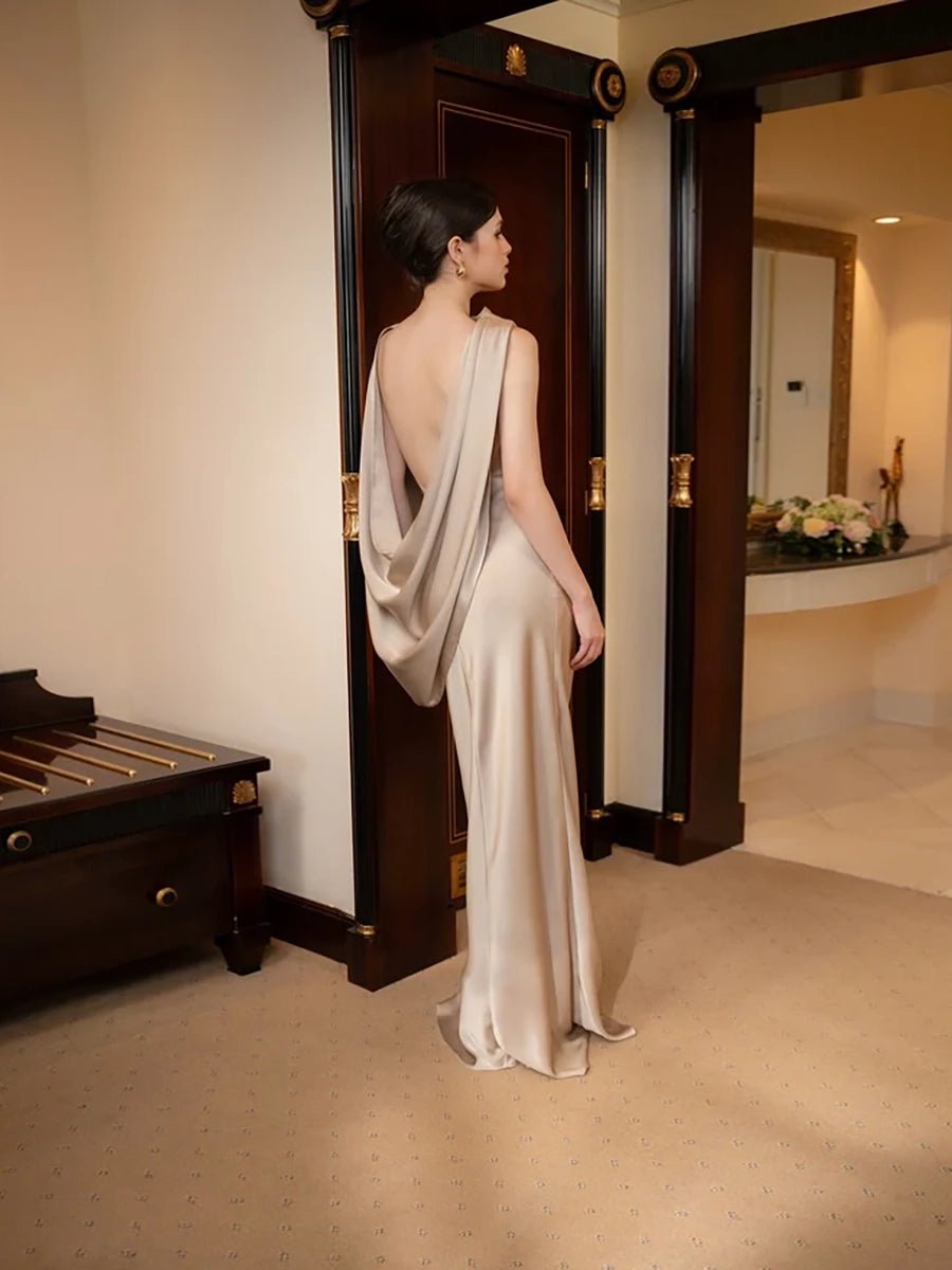 Awziya Satin Elegant Maxi Evening Dressmidi dressCelidiorCelidiorCJLY312045104DS1null