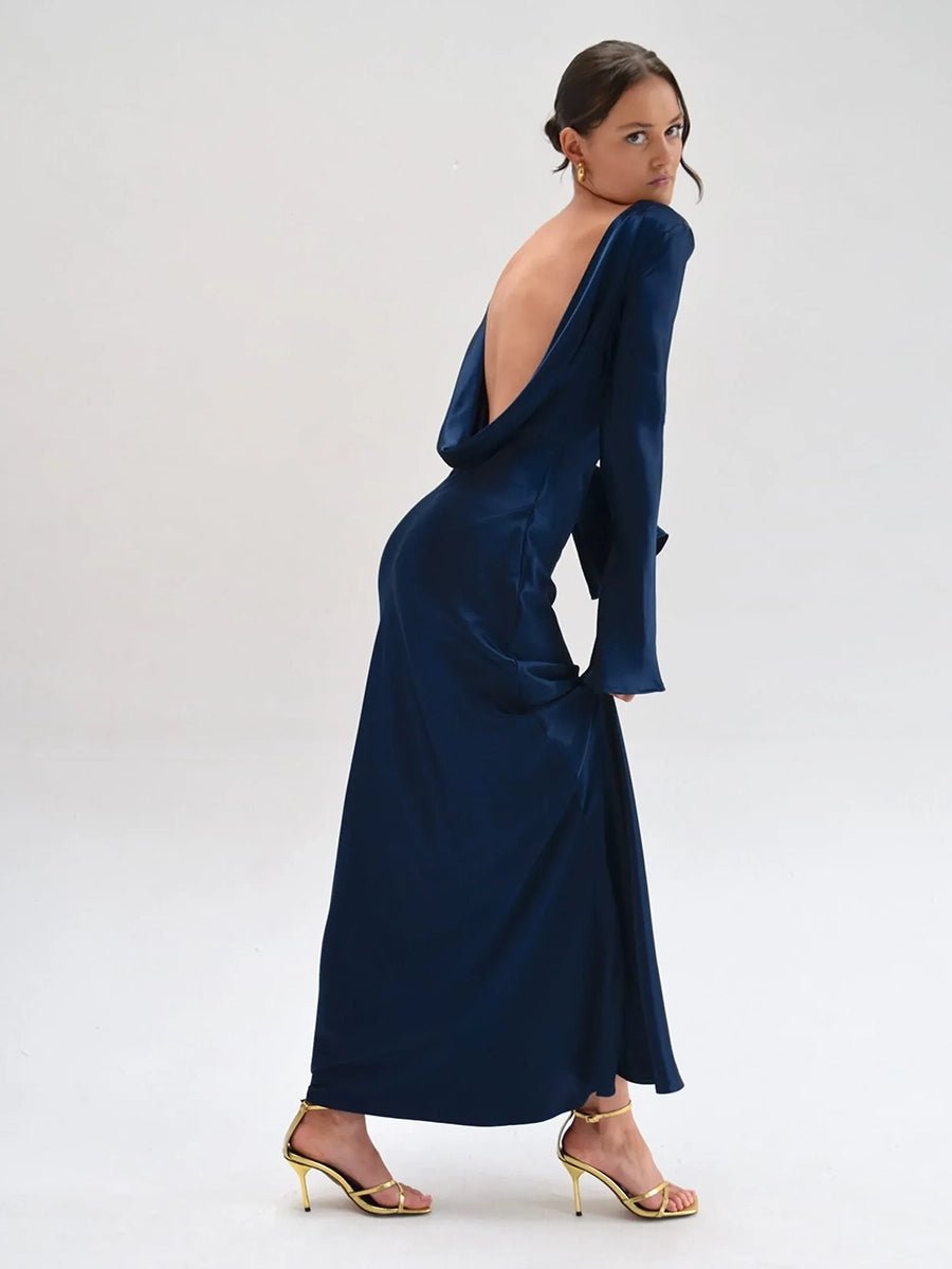 Aylin Autumn Evening Backless Long Sleeve DressApparel & Accessories > Clothing > Dresses > Maxi DressesCelidiorCelidiorCJLY312045101AZ12null