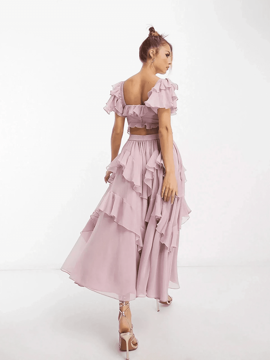 Aynard Summer Ruffled Short Sleeved Dressmidi dressCelidiorCelidiorCJLY205744101AZnull