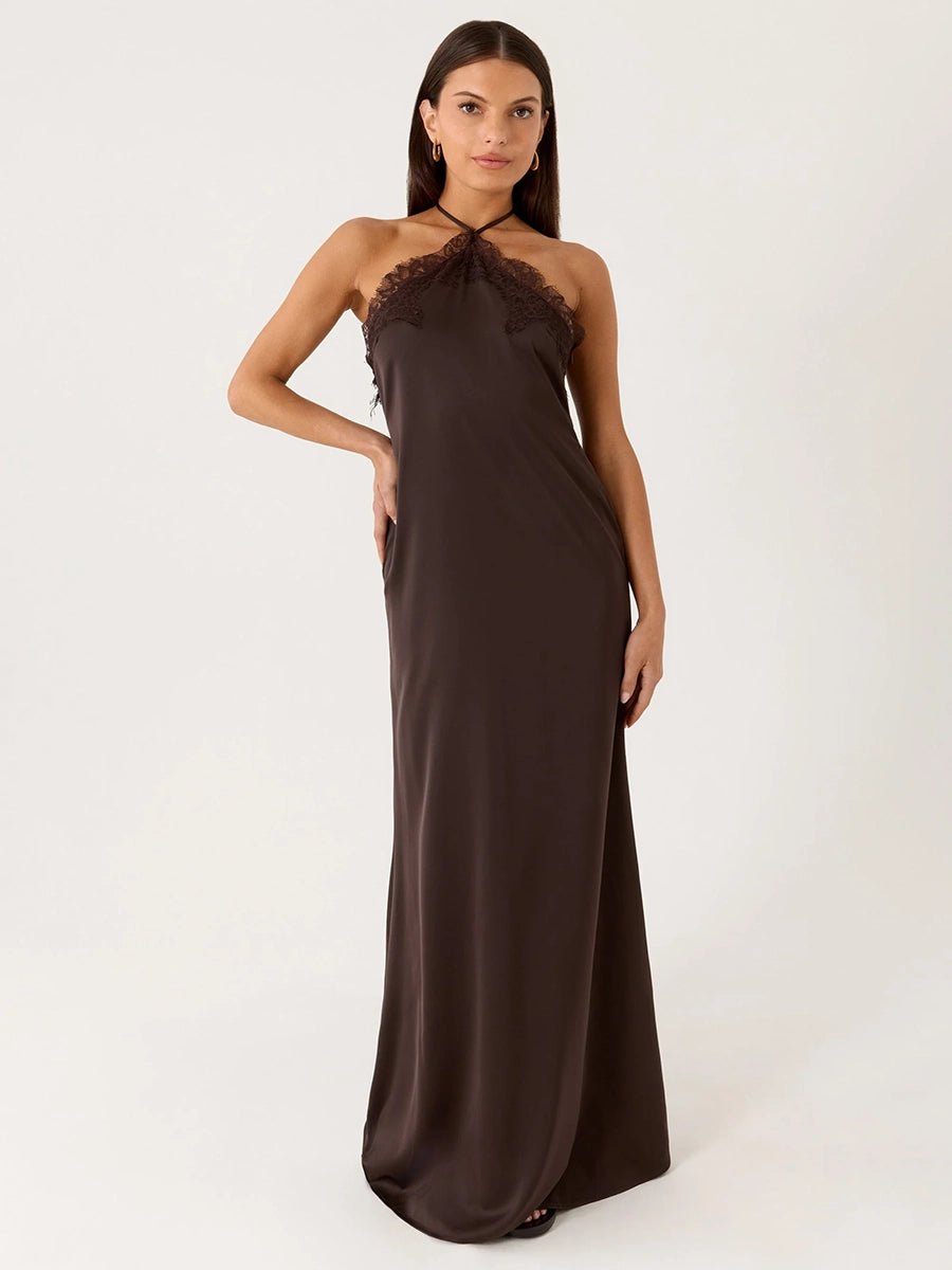 Azel Lace Spliced Backless Slip Dressmaxi dressCelidiorCelidiorCJLY286983301AZnull