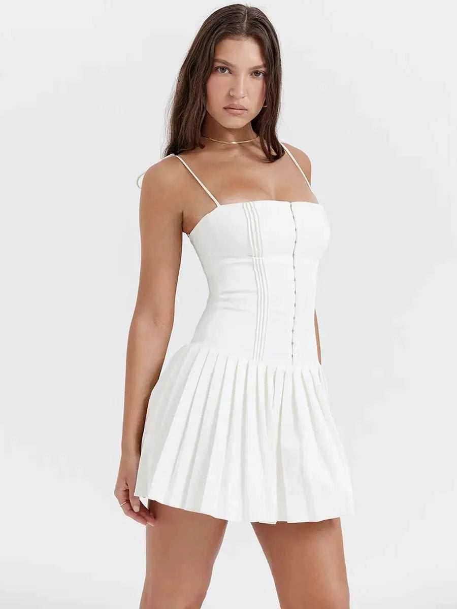 Azure Summer Strappy Suspender Corset Dress