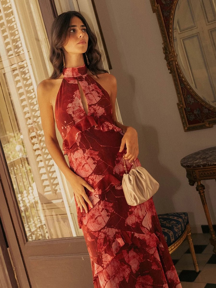 Bernice Casual Chic Printed Halter-Neck Maxi Dressmaxi dressCelidiorCelidiorCJLY297901407GTnull