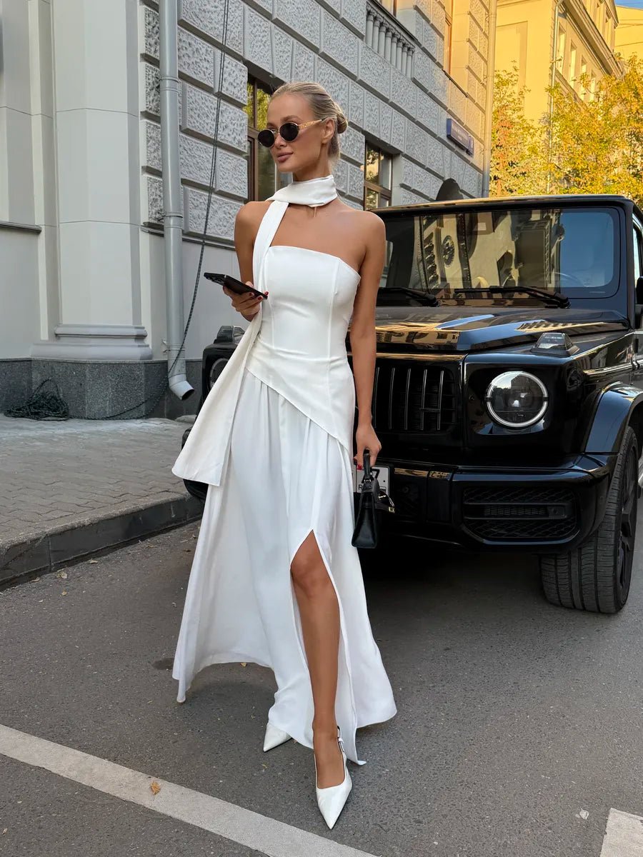 off the shoulder tube top dress Off-shoulder Sleeveless Dress