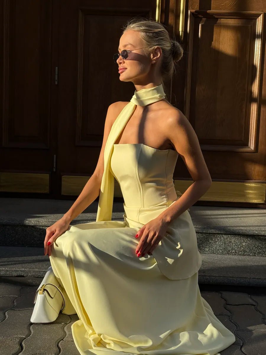 Fars Tube Top Off - shoulder Sleeveless DressApparel & Accessories > Clothing > Dresses > Maxi DressesCelidiorCelidiorCJLY233215707GTnull