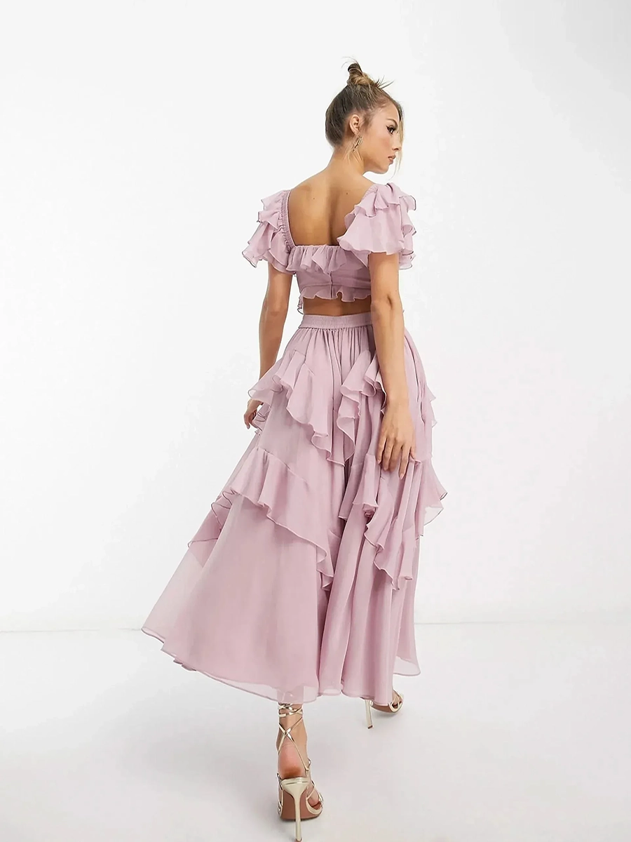 Aynard Summer Ruffled Short Sleeved Dress