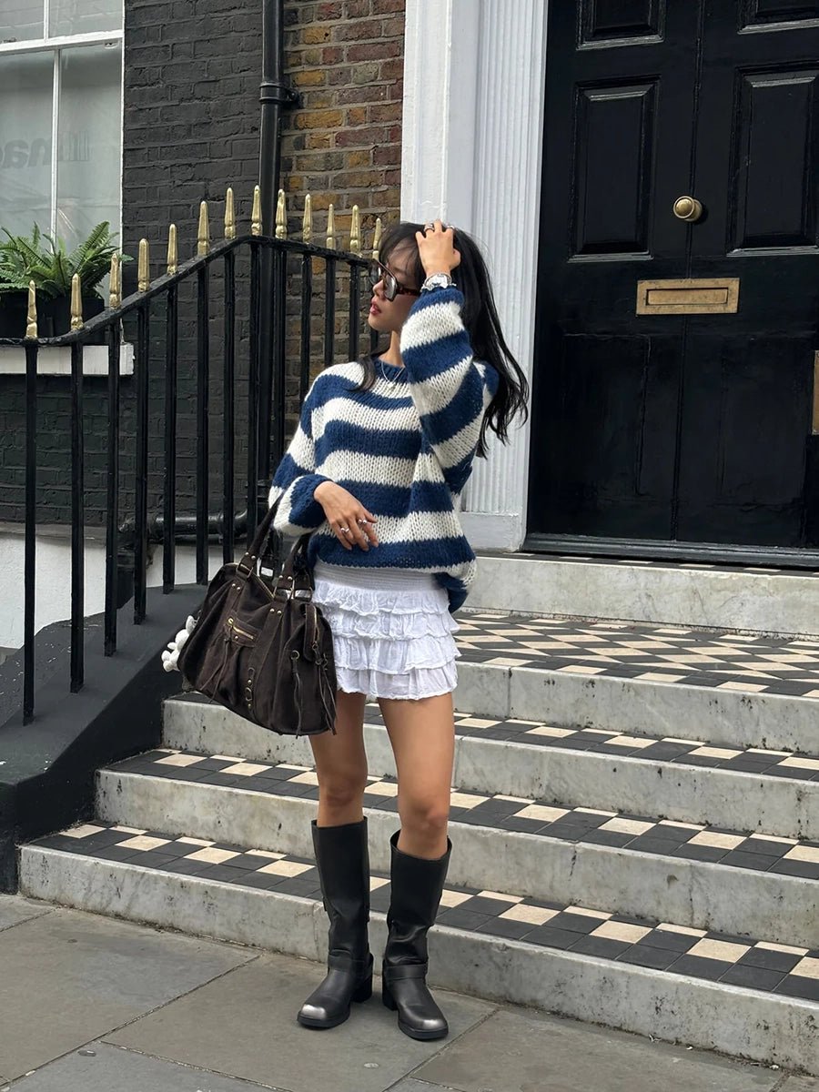 Jaida Loose Striped Pullover SweaterOtherCelidiorCelidiorCJMY211857801AZ