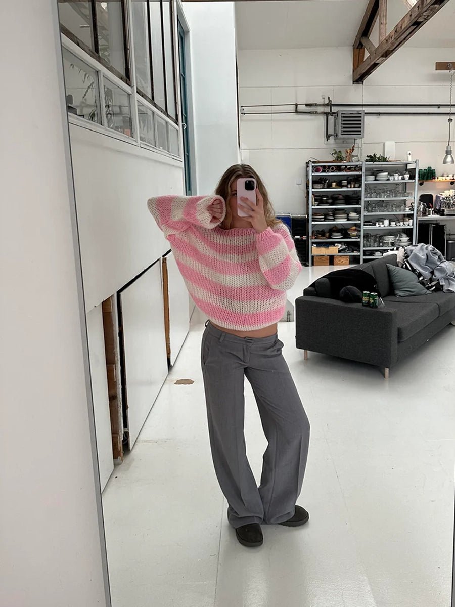 Jaida Loose Striped Pullover SweaterOtherCelidiorCelidiorCJMY211857804DW