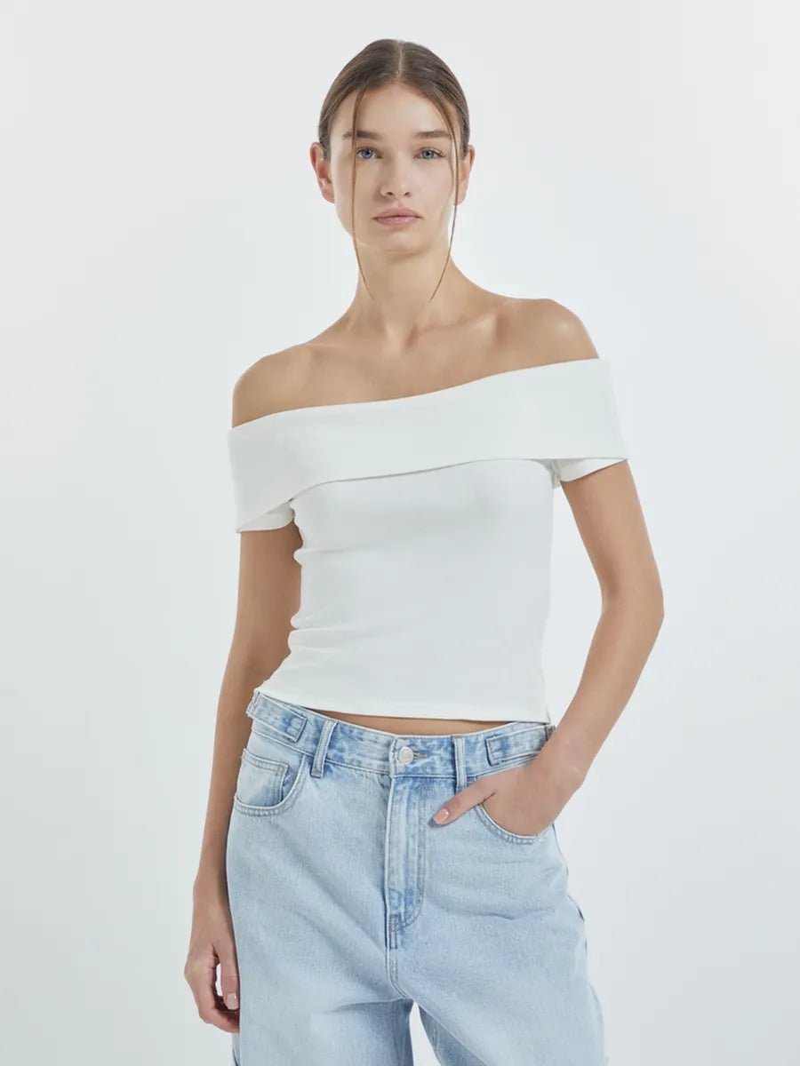 Kristy Tube Top Sexy T-shirt Off - shoulderOtherCelidiorCelidiorCJCS199823203CX