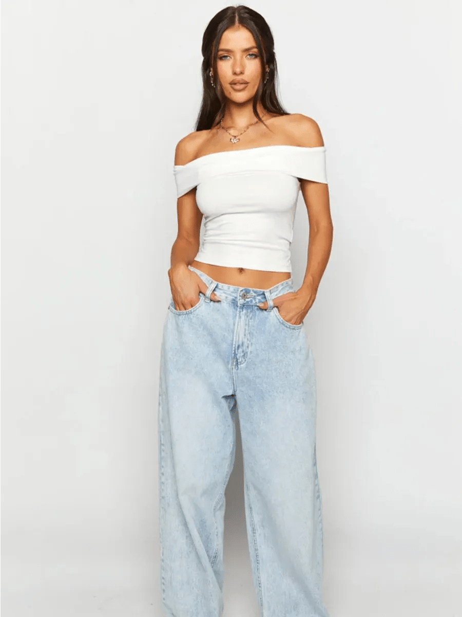Kristy Tube Top Sexy T-shirt Off - shoulderOtherCelidiorCelidiorCJCS199823203CX