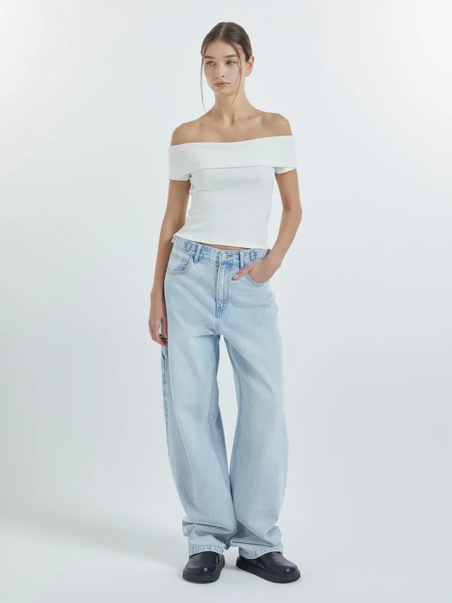 Kristy Tube Top Sexy T-shirt Off - shoulderOtherCelidiorCelidiorCJCS199823203CX