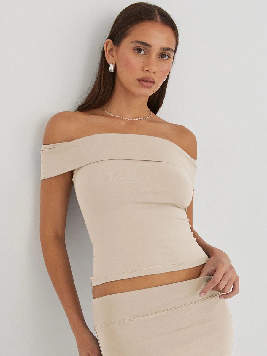 Kristy Tube Top Sexy T-shirt Off - shoulderOtherCelidiorCelidiorCJCS199823223WD