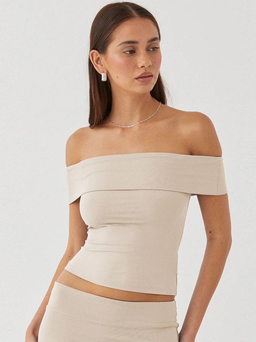Kristy Tube Top Sexy T-shirt Off - shoulderOtherCelidiorCelidiorCJCS199823223WD