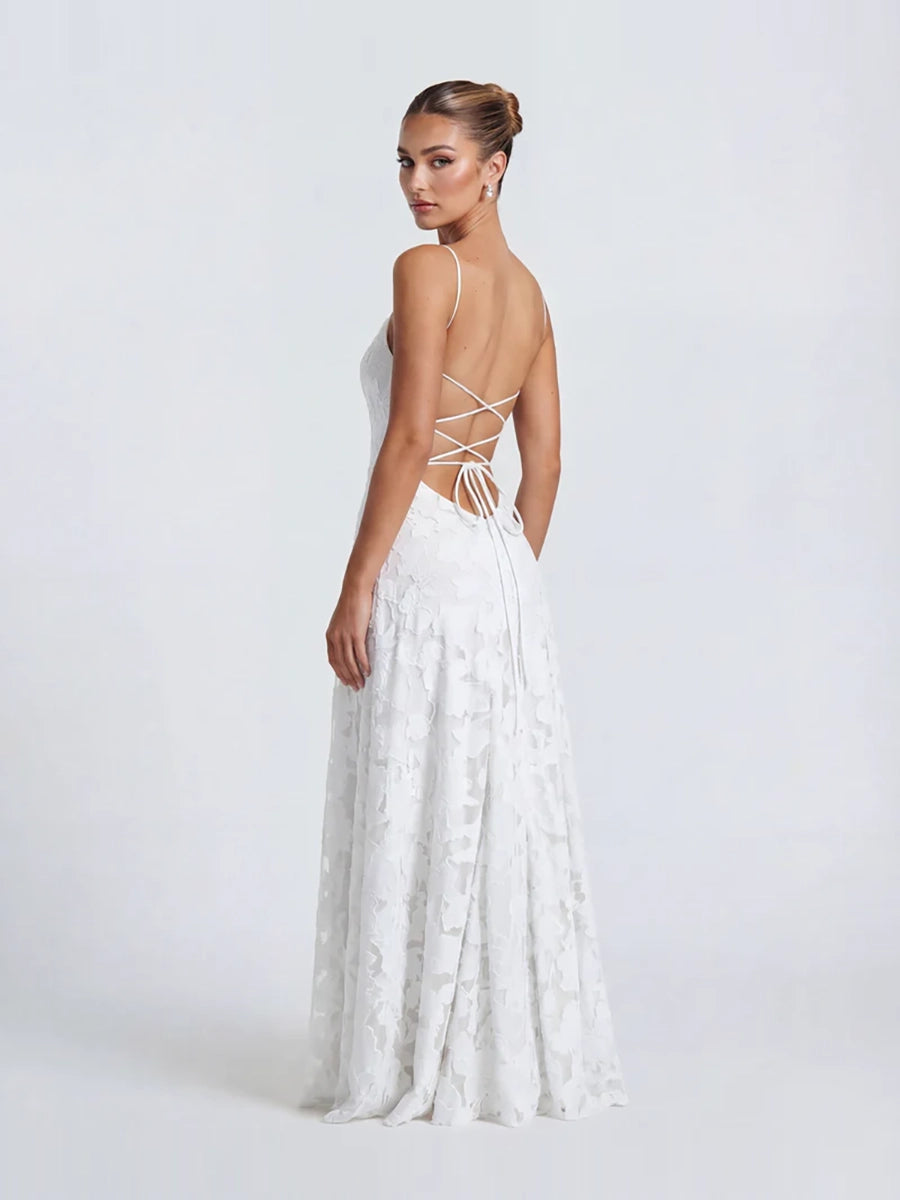 Blaise Sling Backless Lace Up Dress